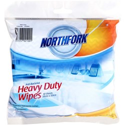 Northfork Heavy Antibacterial Duty Wipe Perforated Pack of 10