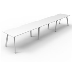 Eternity Workstation 3 Person No Screen 1200Wx750D White Top White Single Frame