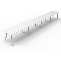 Eternity Workstation 4 Person No Screen 1200Wx750D White Top White Single Frame