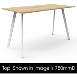 Eternity High Bar Table 1050Hx1800Wx900D Oak Top White Frame