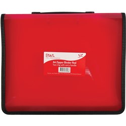STAT 2R ZIPPER BINDER WITH HANDLE 25MM RED