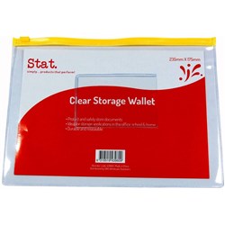 Stat Storage Wallet Small 235 x 175mm Clear data wallet