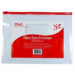Stat Storage Wallet Medium 283 x 210mm Clear data wallet