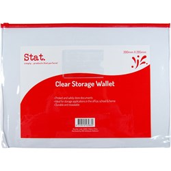 Stat Storage Wallet Extra Large 390 x 280mm Clear data wallet