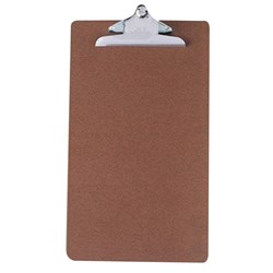 FOOLSCAP MASONITE CLIPBOARD WITH BULLDOG CLIP