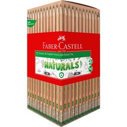 Faber Castell 2B NATURALS Graphite Pencil Box of 72