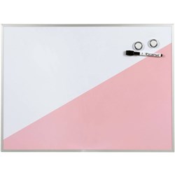 Quartet Geo Whiteboard PINK 430X580mm MAGNETIC
