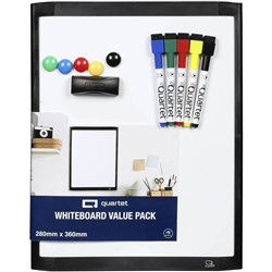 Quartet MAGNETIC Whiteboard Value Pack A3 Aluminium Frame