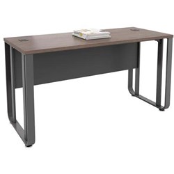 OM Premier Rectangular Desk Metal Frame W1200xD750 xH720mm Frame Regal Walnut / Charcoal