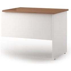 OM Premier Open Desk Return W900 x D600 x H720mm Virginia Walnut and White