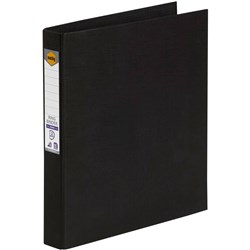 Marbig® Linen PE Binder A4 2D 25MM BLACK