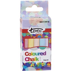 Texta Chalk Assorted Colours Pack of 10 Pack 10