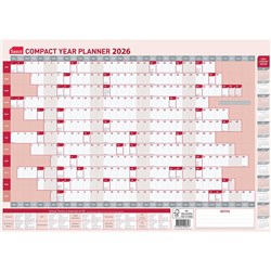 Sasco Compact Planner 594 X 420mm Year to View DISCONTINUED