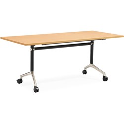 Rapidline Typhoon Flip Top Table 750Hx750Wx1800mmD Beech Top Black Frame