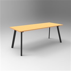 Rapidline Eternity Meeting Table 730Hx1500Wx750mmD Beech Top Black Base
