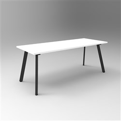 Rapidline Eternity Meeting Table 730Hx1500Wx750mmD Natural White Top Black Base