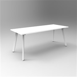 Rapidline Eternity Meeting Table 730Hx1800Wx900mmD Natural White Top White  Base
