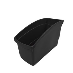 Plastic Book and Storage Tub Black