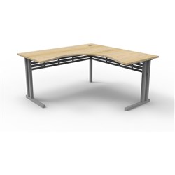 Rapidline Corner Workstation C Leg 1800Wx1800Wx750mmD Natural Oak