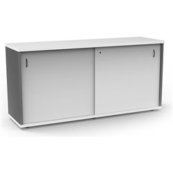 Rapidline Credenza Sliding Doors 730Hx1800Wx450mmD Natural White and Ironstone