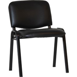 Rapid Nova Visitor Chair PU Black Sled base Black Seat
