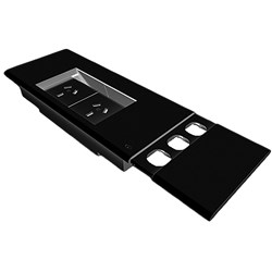 Rapid Power Module Surface Mount Box 2GPO+3Data Black