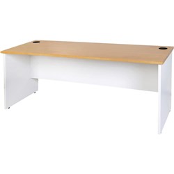 Logan Straight Desk 1800Wx900mmD White and Oak