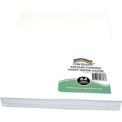 Rainbow Premium Digital Copy Paper Gloss A4 130gsm White Pack of 250 Sheets C