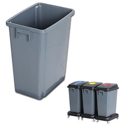 Compass Recycling 60 Litre Bin Grey - 1 BIN ONLY, NO LID