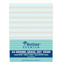 Writer Premium Ground Grass Sky A4 Ream 24mm Dotted Thirds 250 Sheets