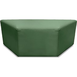 K2 Sturt Trapezium Ottoman Green PU Leather