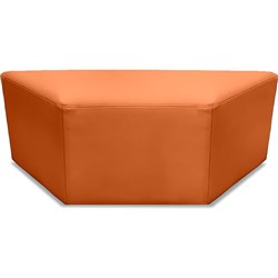K2 Sturt Trapezium Ottoman Orange PU Leather