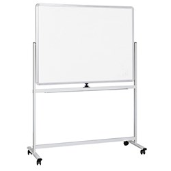 OPW Mobile Whiteboard 1200x900 Aluminium frame Double sided Magnetic surface