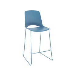 OLG Vista Rise Barstool With Sky Steel Frame And Sky Polypropylene Seat And Back
