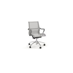 OLG Scroll Meeting Room Chair Alloy Base With Arms Grey Mesh Seat And Back