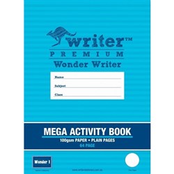 WONDER WRITER MEGA ACTIVITY BOOK 64PAGE BLUE