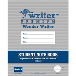 Wonder Writer Student Notebook 8mm 250x200mm 64 Page