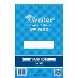 Writer Spiral Shorthand Notebook 5 x 8 Top Bound 200 Page Blue