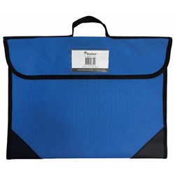 Writer Library Bag 380W x 285mmH Nylon Blue With Black Reinforced Corners