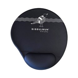 Bibbulmum Mouse Pad With Gel Wrist Support Black
