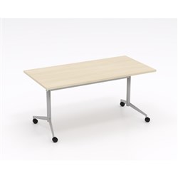 OLG Uni Flip Table 1500W x 750D x 720mmH White Frame Nordic Maple Top