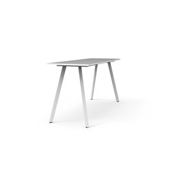 Rapidline Eternity High Bar Table 2100W x 750D x 1050mmH Natural White Top White Frame