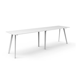 Rapidline Eternity High Bar Table 3600W x 900D x 1050mmH Natural White Top White Frame