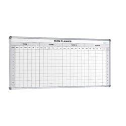 Visionchart Whiteboard School Planner 4 Terms Magnetic Standard Frame 2400x1200mm