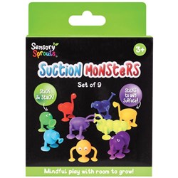 Sensory Sprouts Suction Monsters Fidgets Set of 9