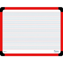 Writer 360 x 280mm Magnetic Student Whiteboard 1 Side QLD Ruled 1 Side Plain