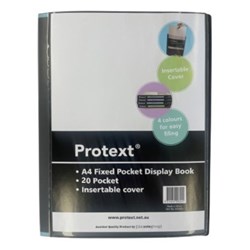 Protext Display Book A4 Black 20 Pocket