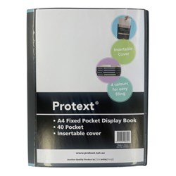Protext Display Book A4 Black 40 Pocket