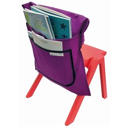Writer Nylon Chair Bags Purple, 2 Pockets