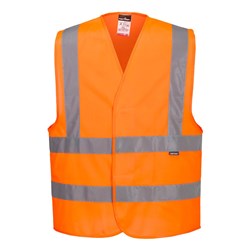 Portwest Hi-Vis Two Band and Brace Vest Large/Extra Large Orange